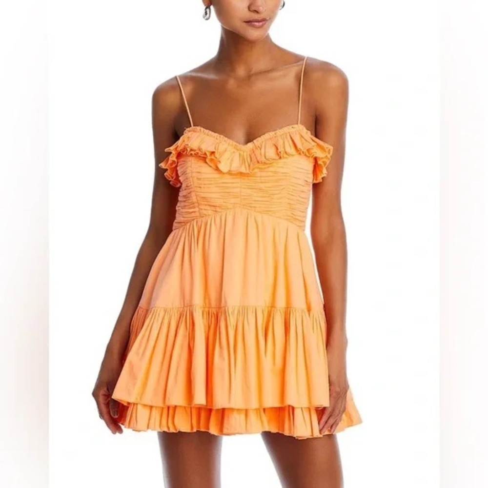 LoveShackFancy Linny Dress tangerine